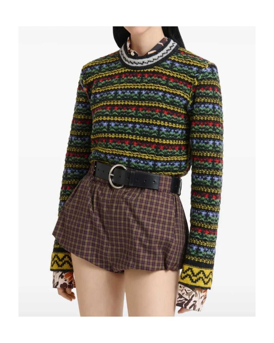 Marni Green Long-Sleeved Sweater