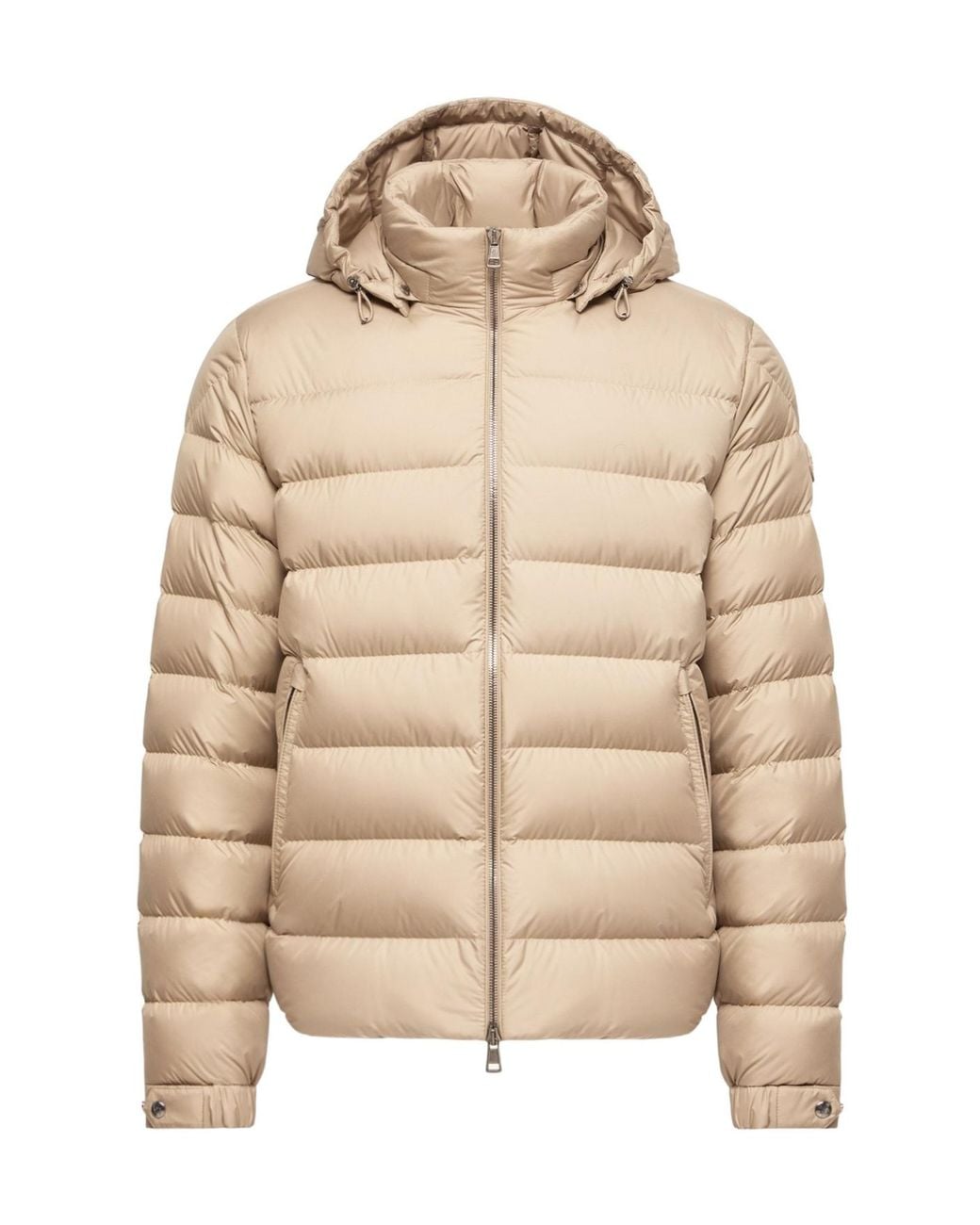 Moncler Natural Arneb Zip-Up Hooded Padded Jacket for men
