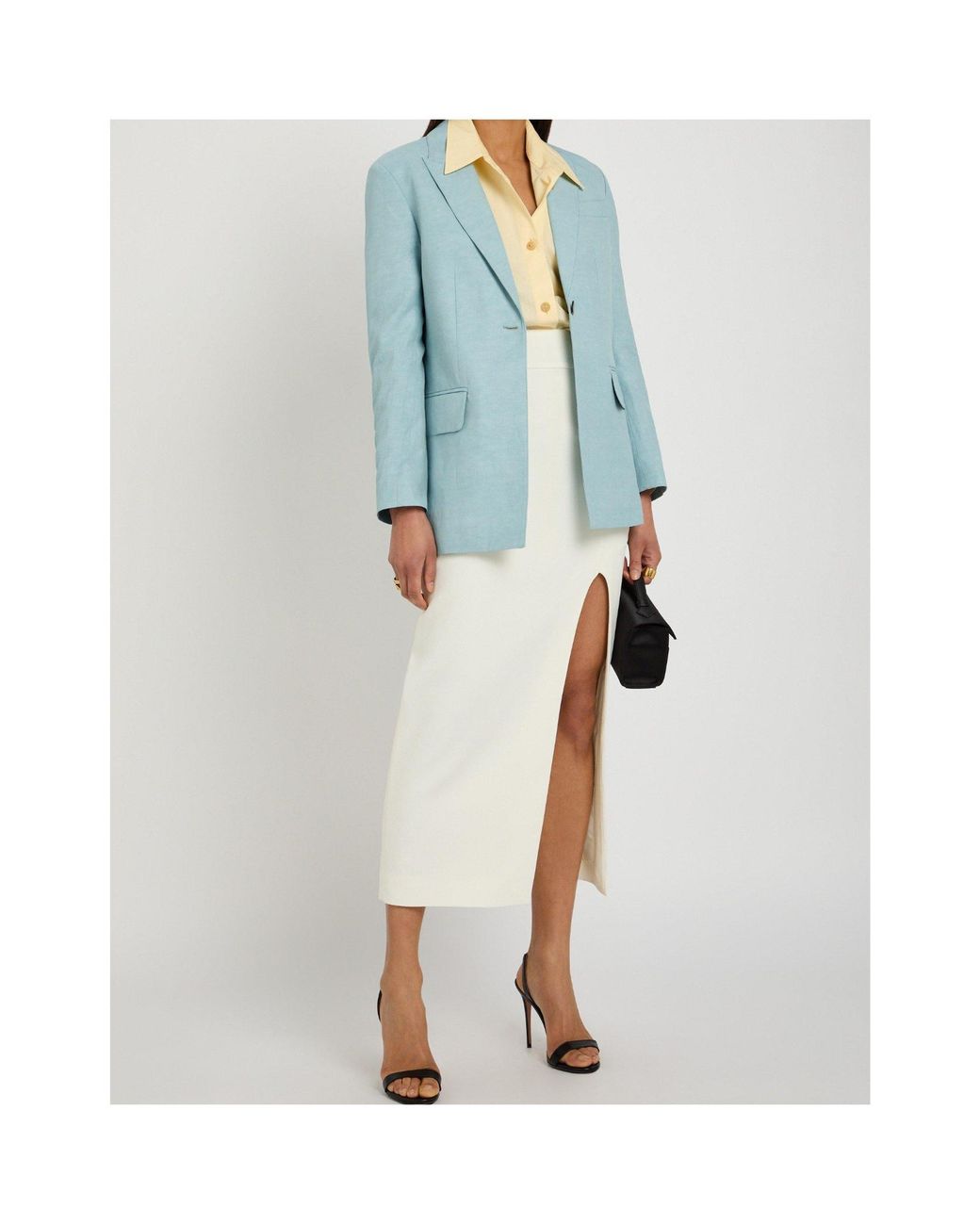 Joseph Blue Notched Lapel Blazer