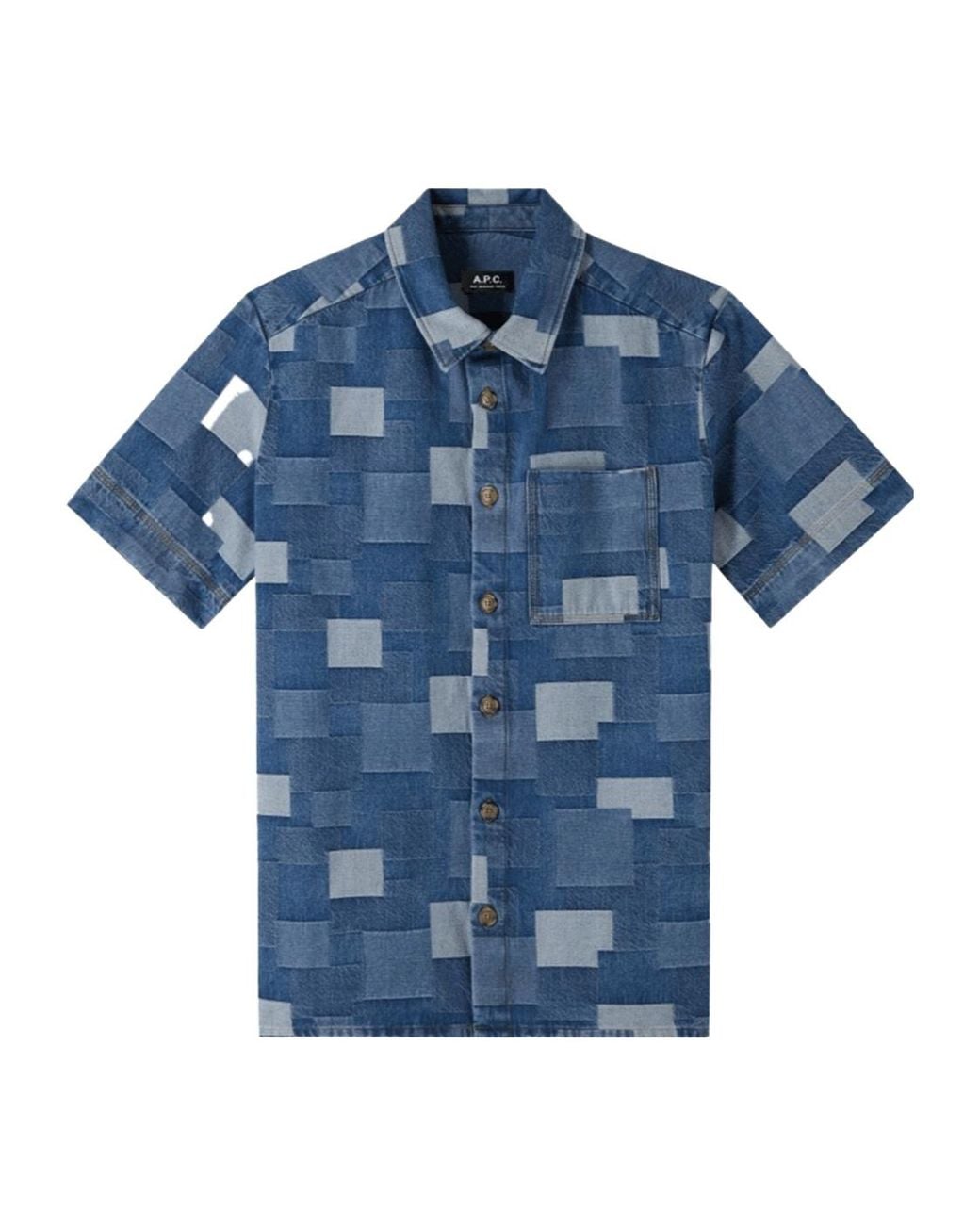 A.P.C. Blue A. P.c. Gil Short-sleeve Shirt M Indigo for men