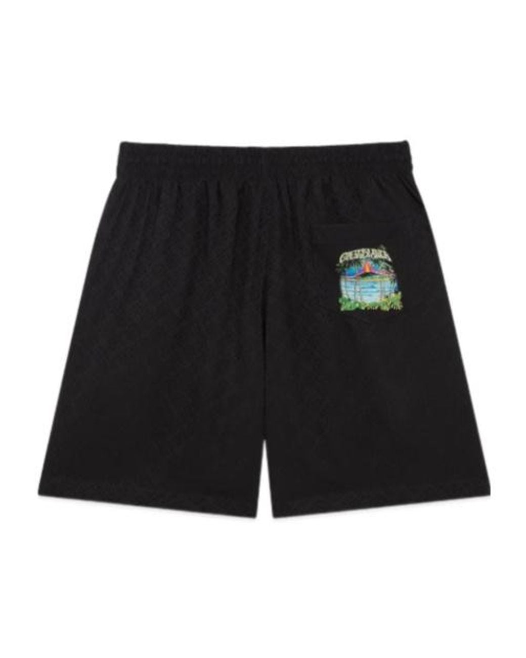 Casablanca Black Jacquard Drawstring Shorts for men