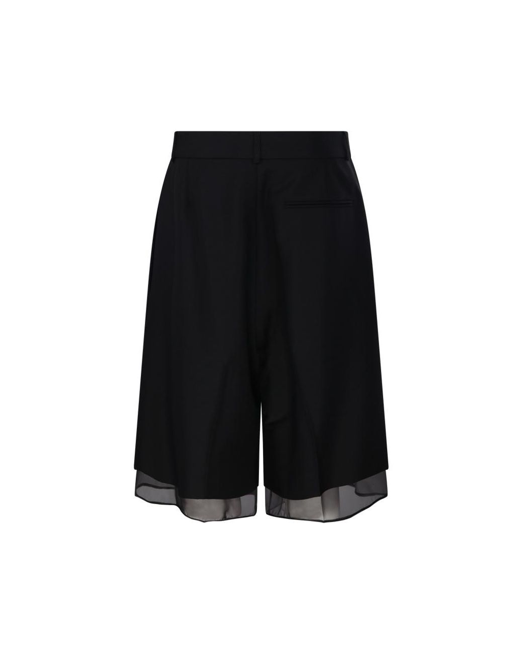 Rohe Black Sheer Hem Bermuda Shorts