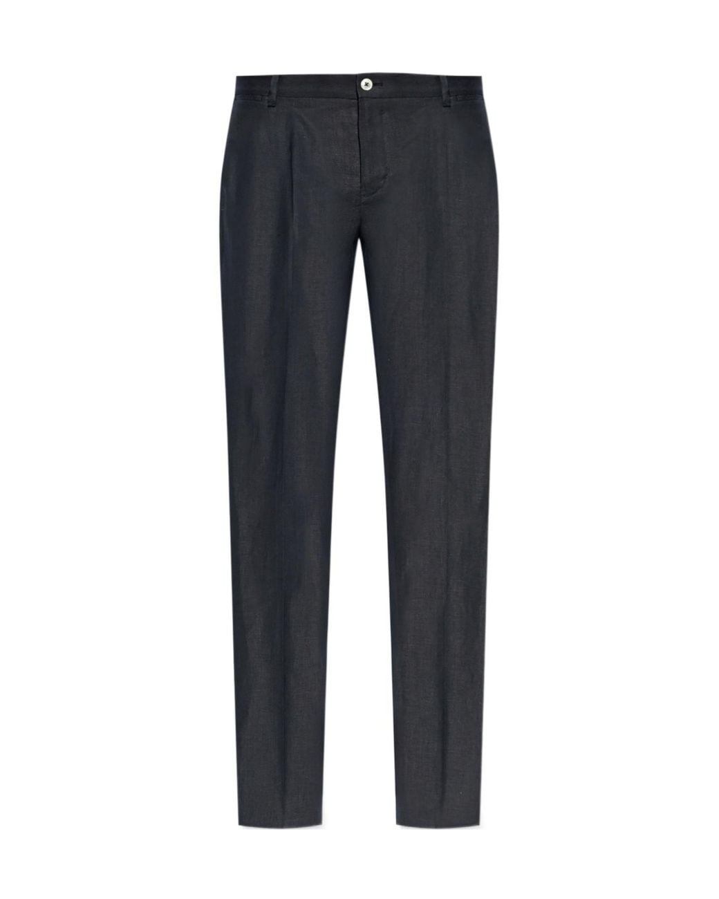 Dolce & Gabbana Blue Pressed Crease Tailored Pants for men
