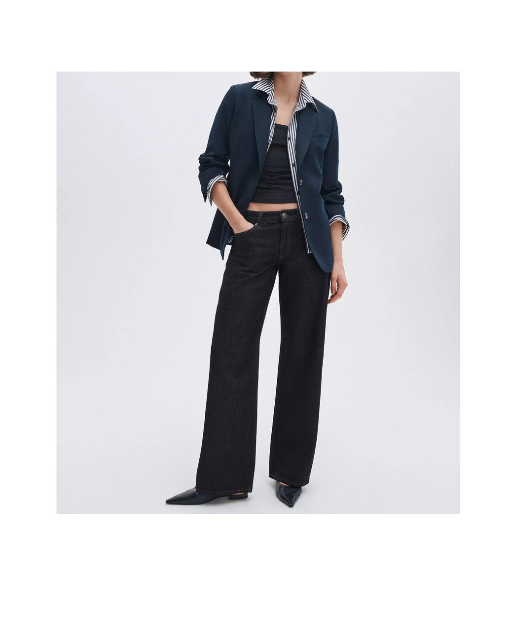 Rag & Bone Blue Straight-Leg Jeans