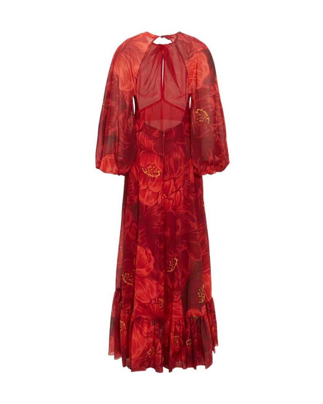 LaDoubleJ Red Eve Open-Back Maxi Dress