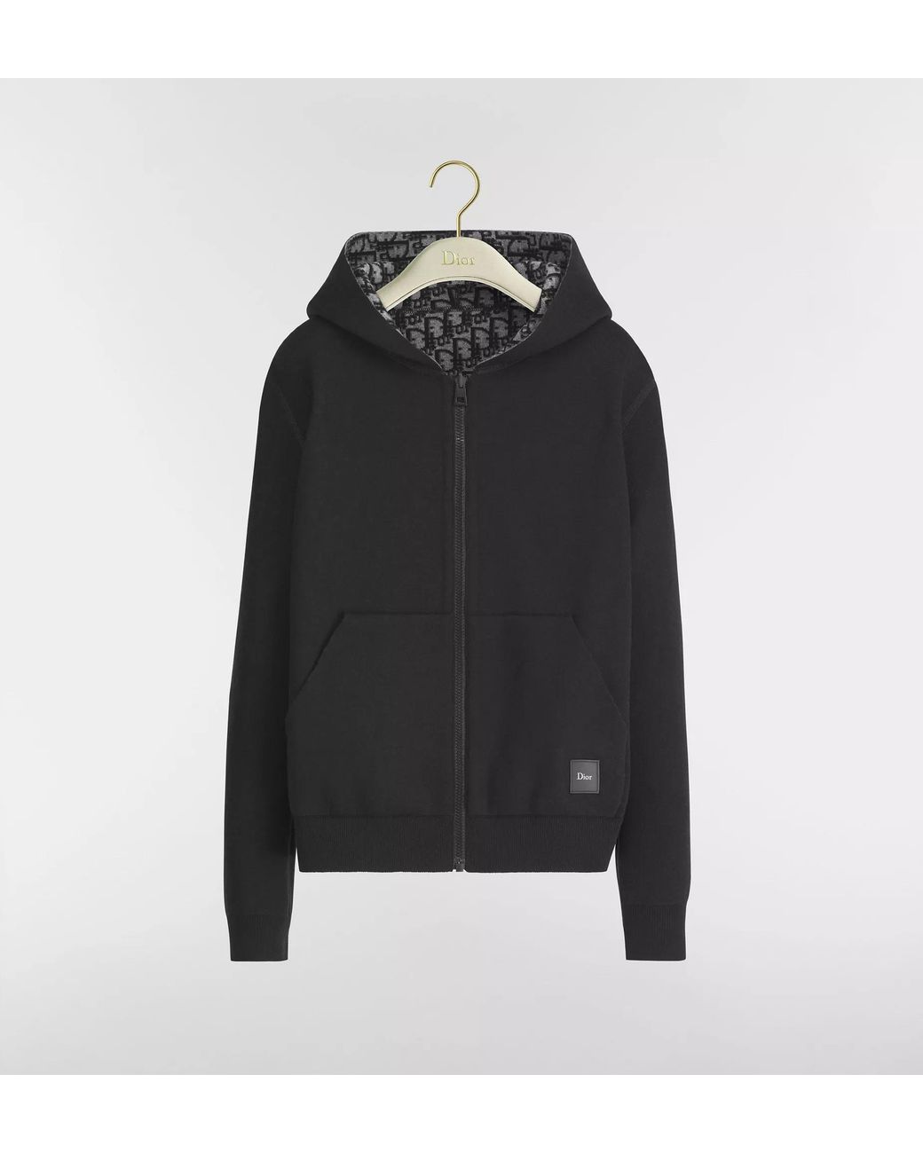 Dior Gray Hooded Zipped Cardigan