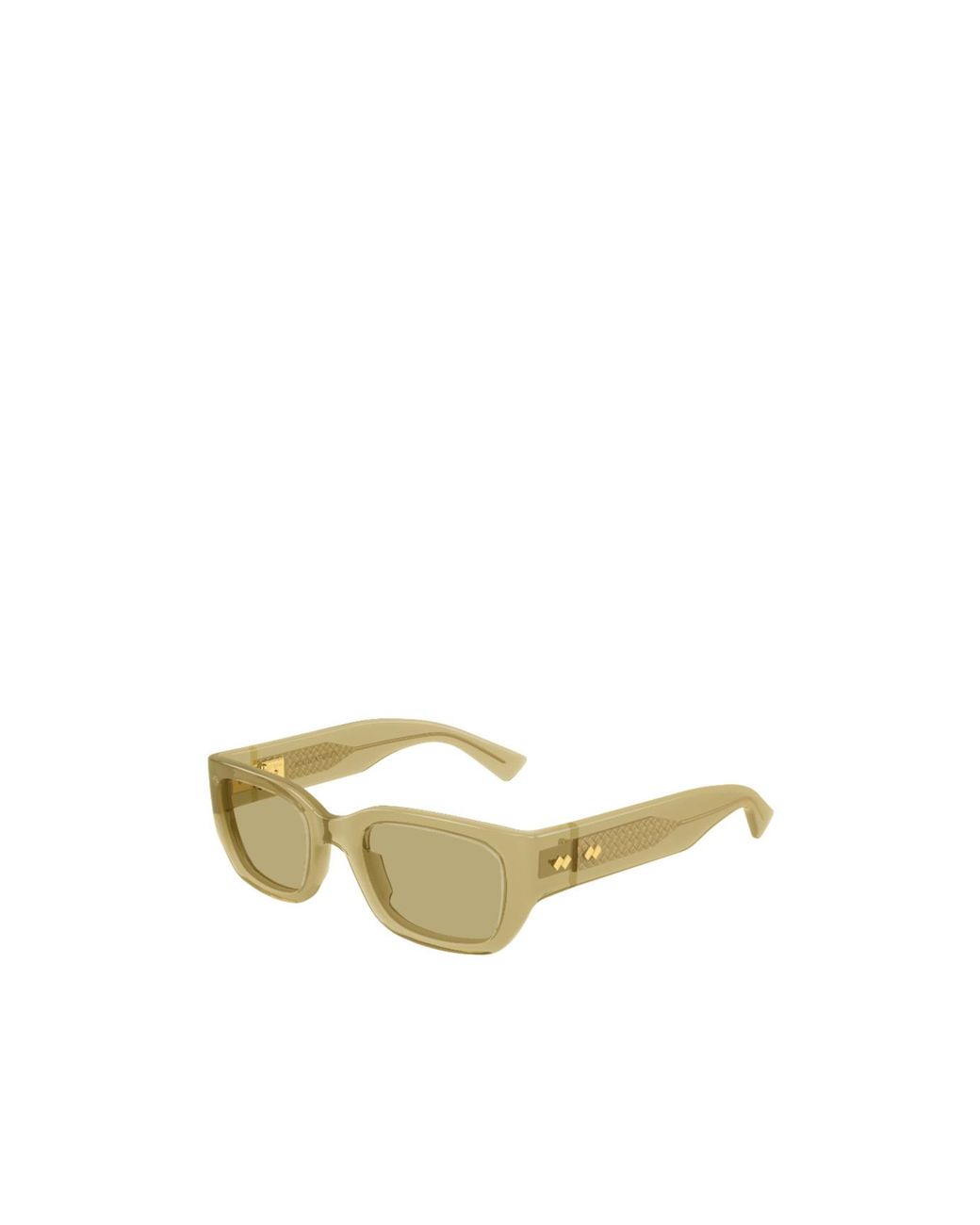 Bottega Veneta Metallic Eyewear Intrecciato Square Sunglasses for men