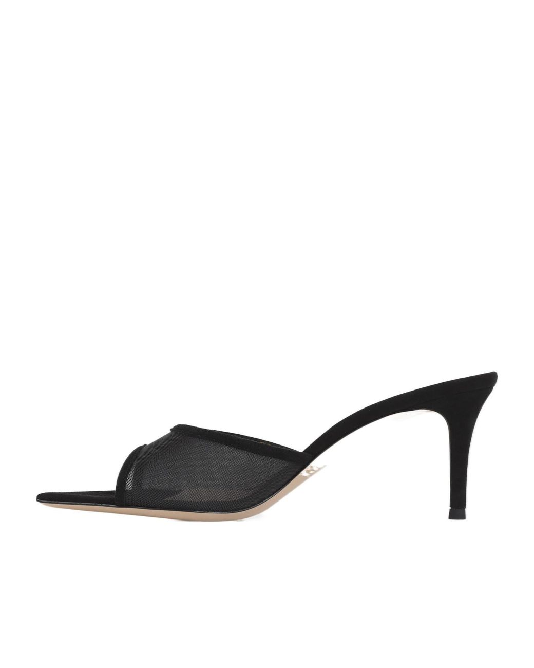 Gianvito Rossi Black 70Mm Dorotea Pointed-Toe Heeled Mules