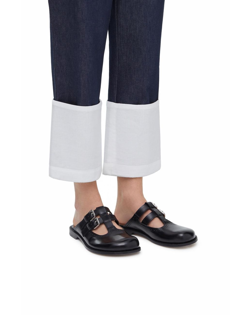 Loewe Black Campo Mary Jane Mules