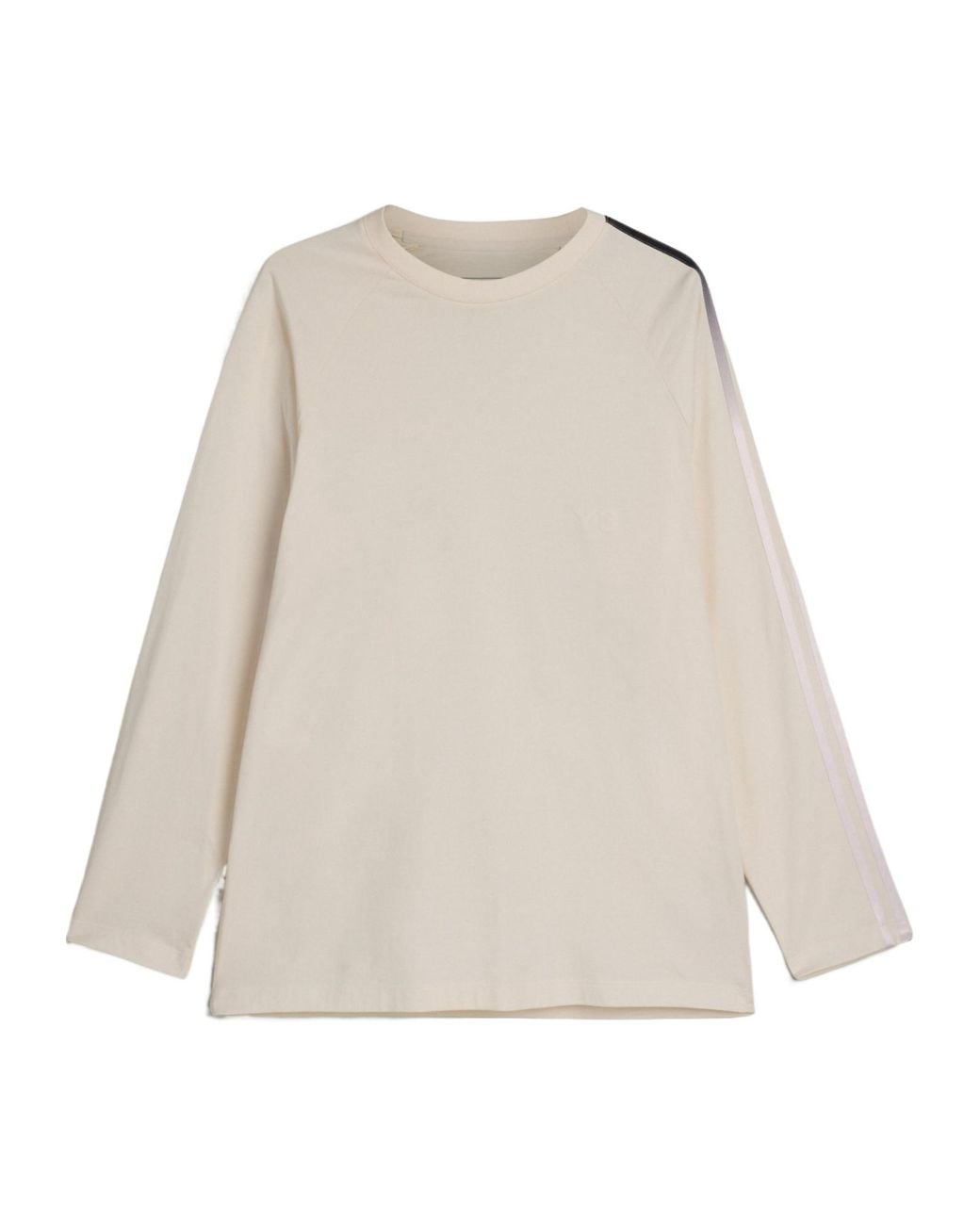 Y-3 Natural Long Sleeve Logo T-Shirt for men