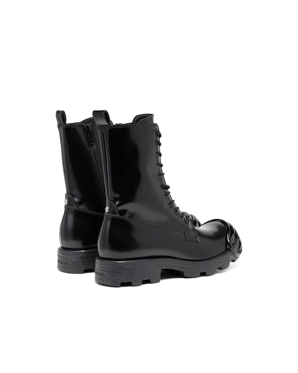 DIESEL Black D-Hammer Lace-Up Boots for men