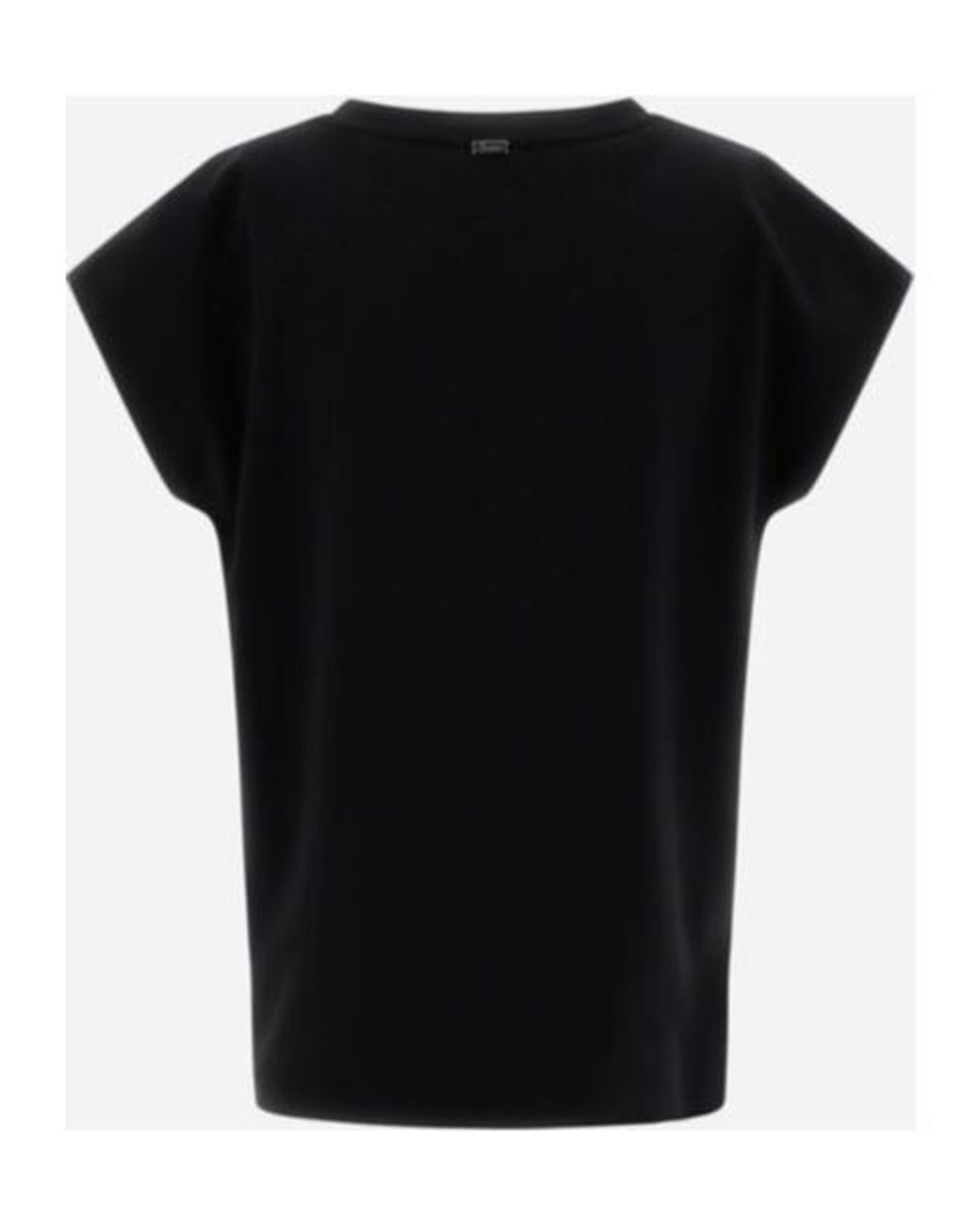Herno Black Logo Embellished Crewneck T-Shirt