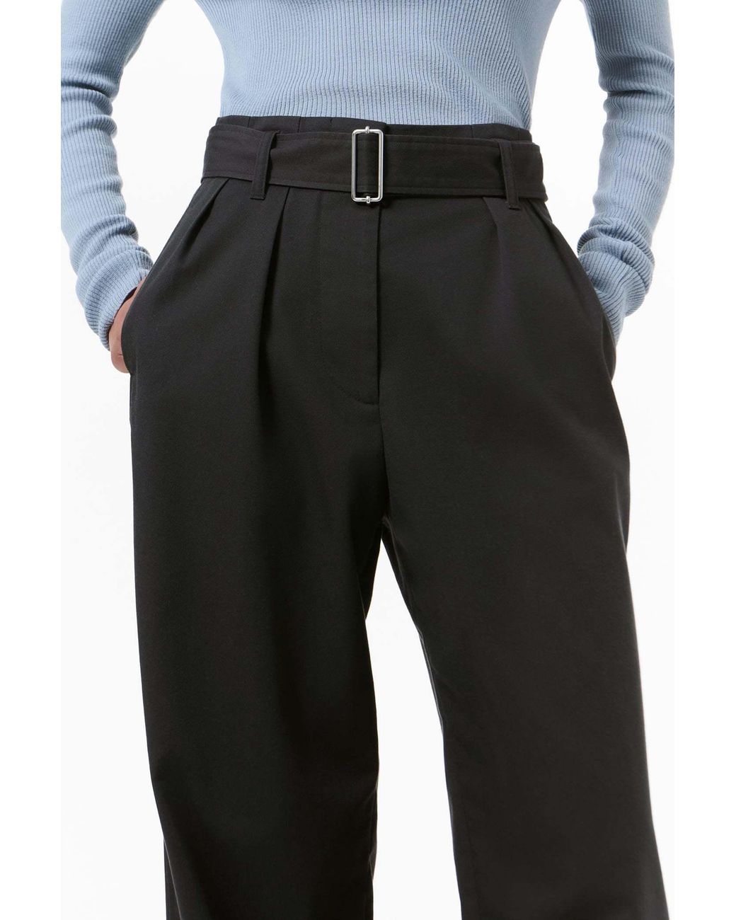 Our Legacy Black High-Waisted Wide-Leg Casual Trousers