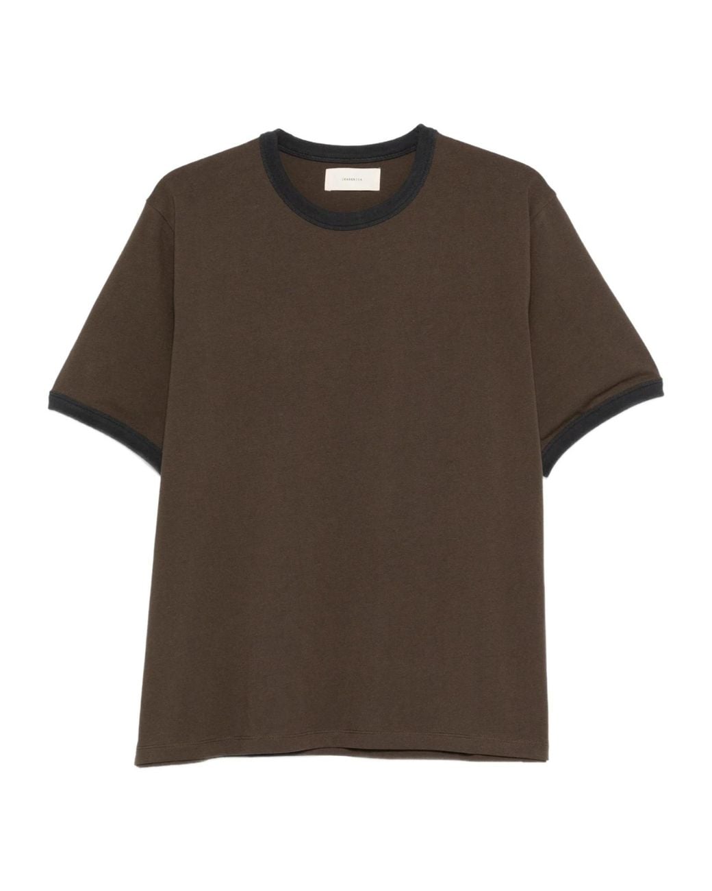 Jeanerica Brown Contrast-Trim T-Shirt for men