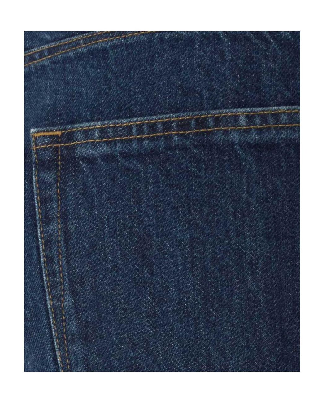 Jil Sander Blue Denim Treated Straight-Leg Jeans for men