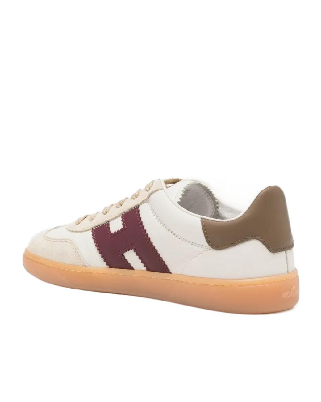 Hogan Pink Logo-Patch Panelled Sneakers