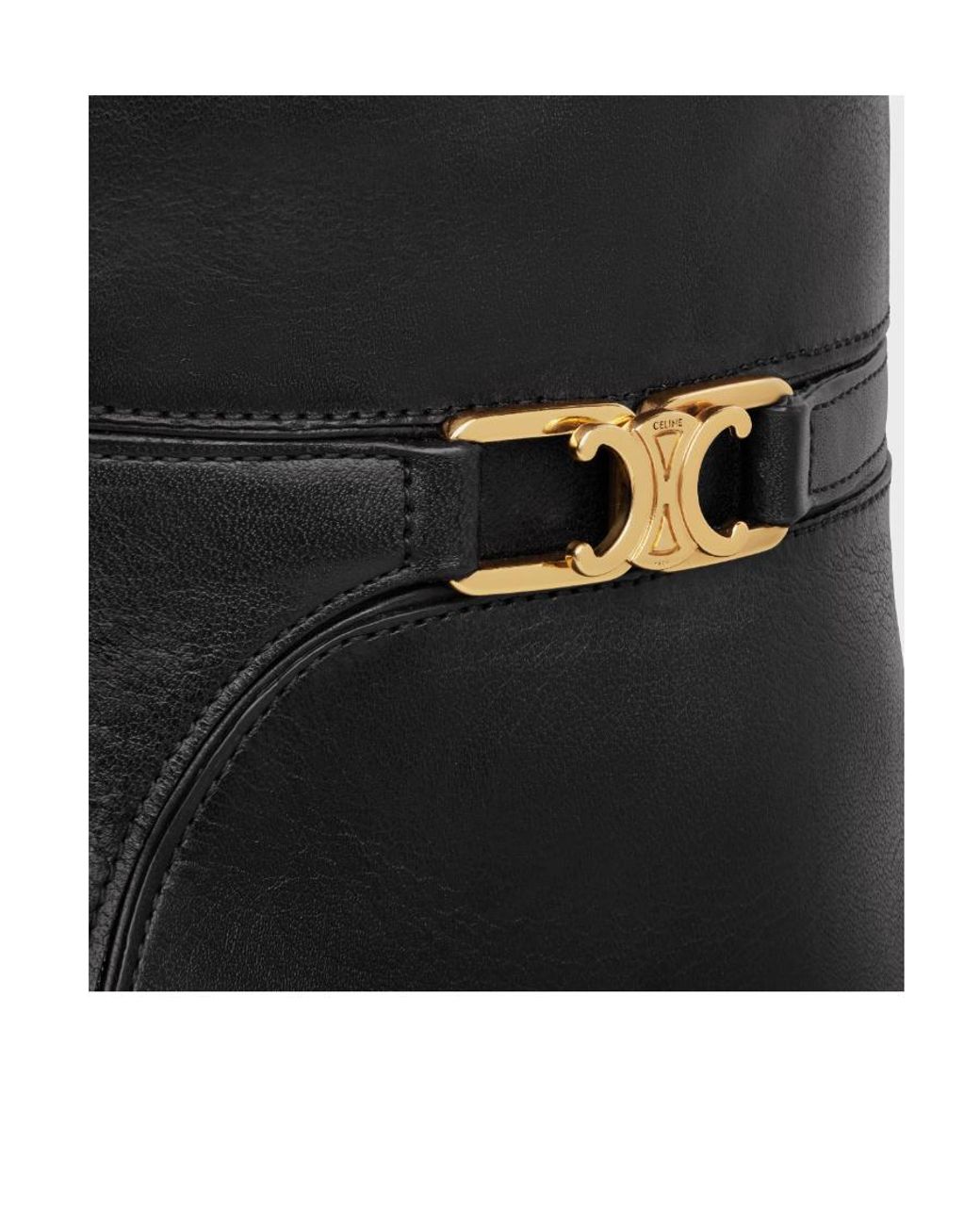 Céline Black Low Boot Triomphe Verneuil
