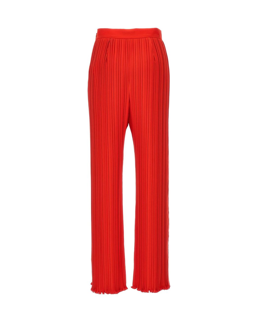 Lanvin Red Pleated Pants