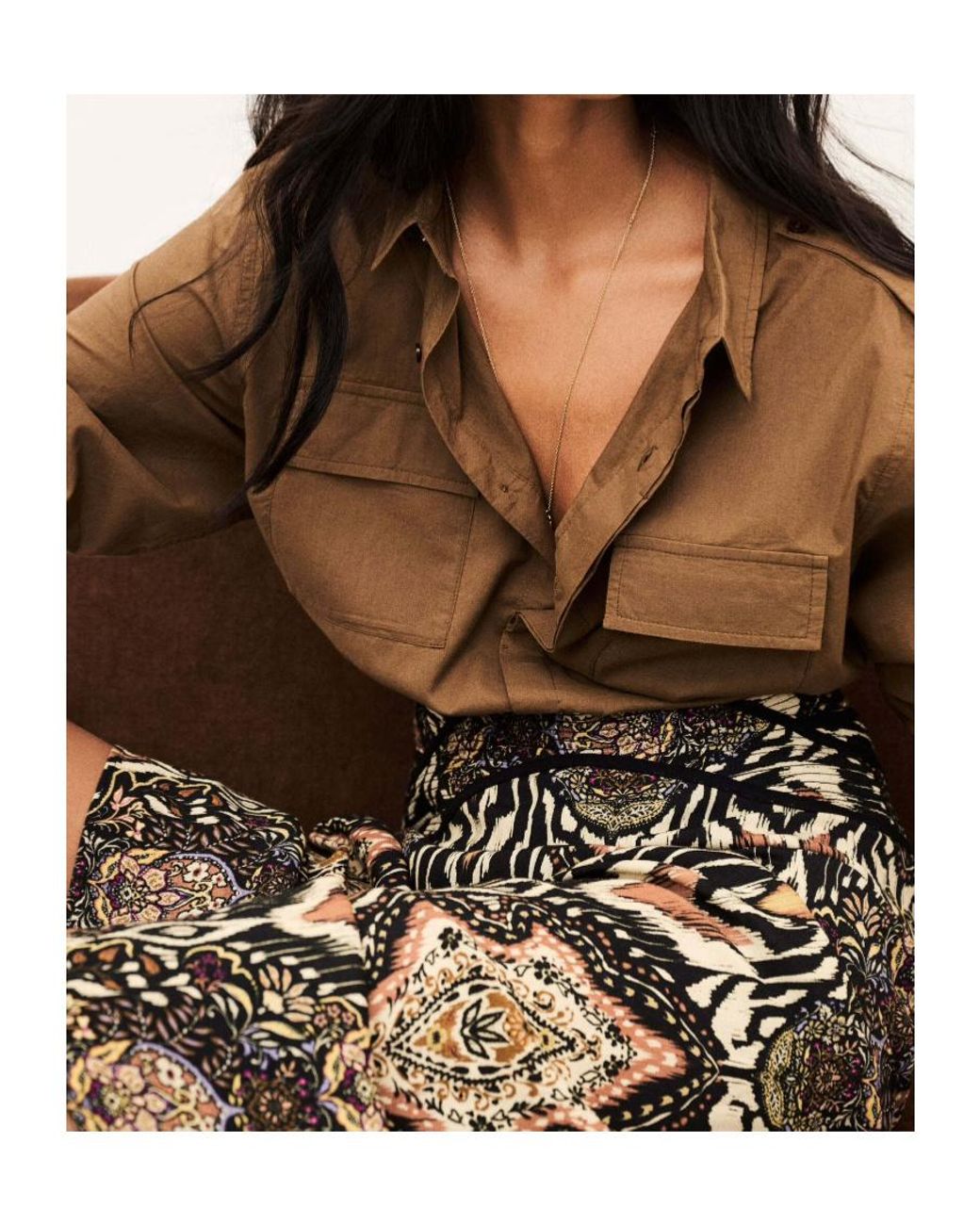 Ba&sh Multicolor Zaim Straight Skirt