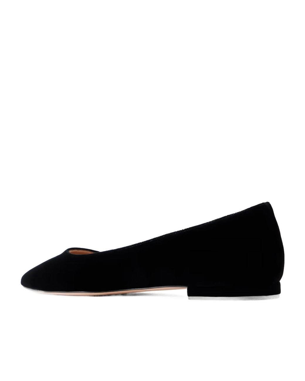 Gianvito Rossi Black Velvet Ballet Flats