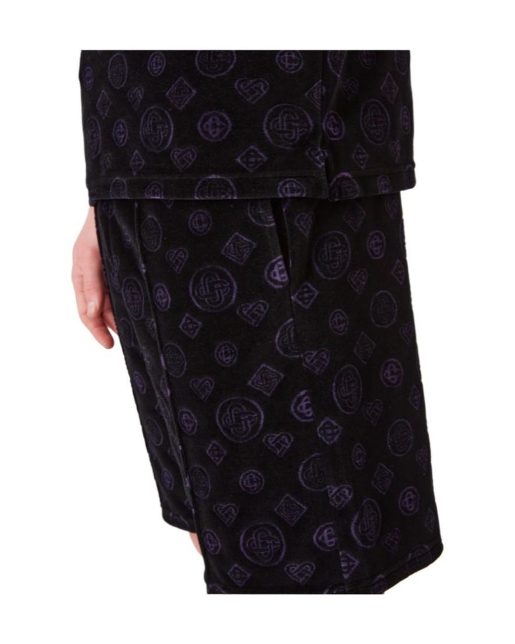 Casablanca Black Monogram-Pattern Shorts for men