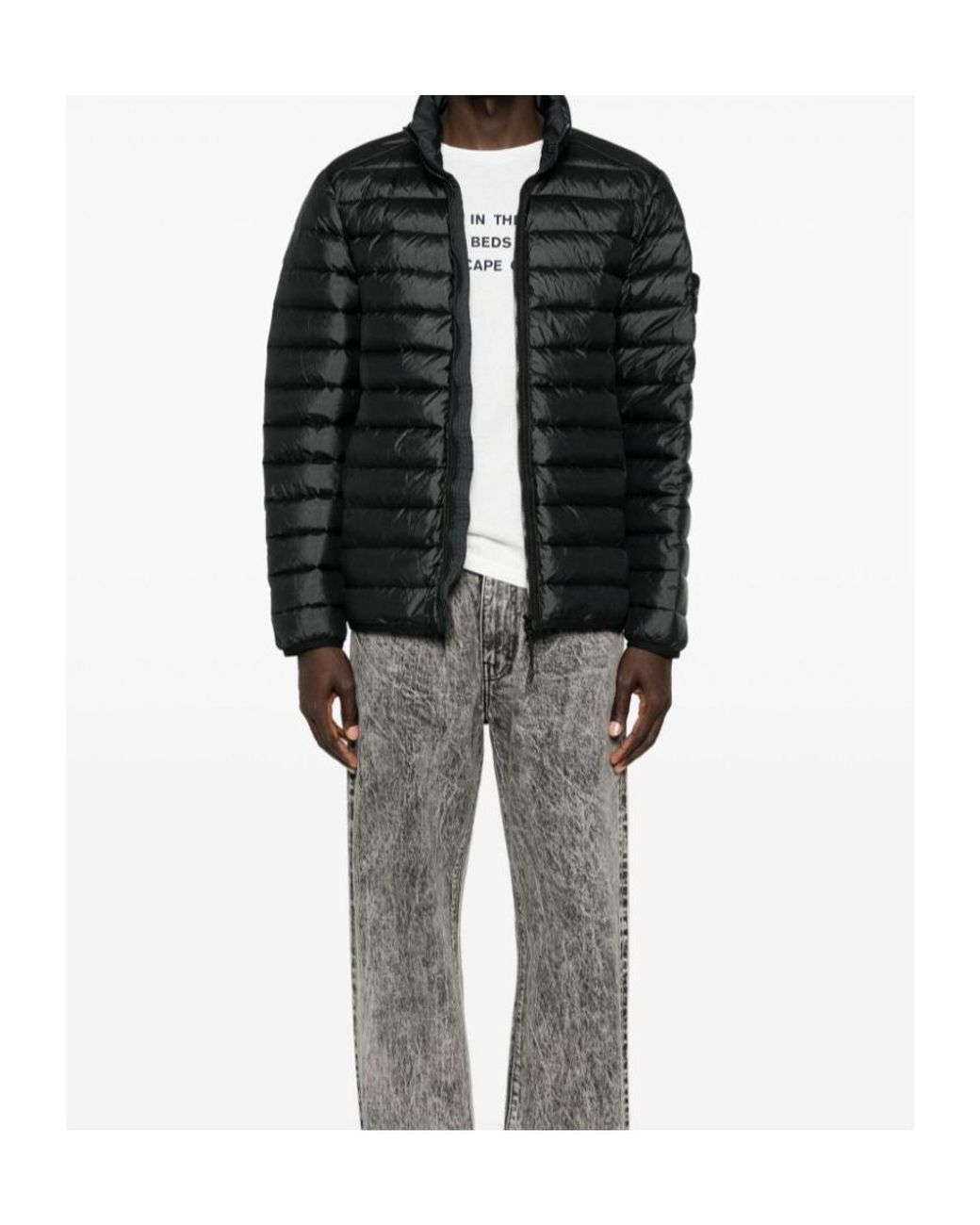 Stone Island Black Winter Jackets for men