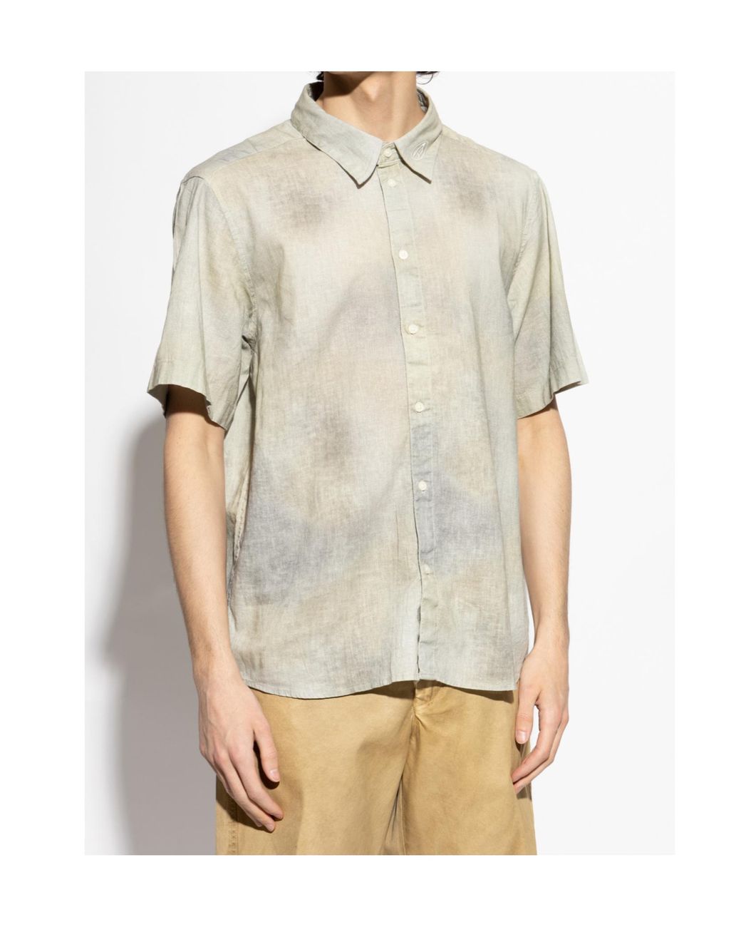DIESEL White S-Leie Short Sleeved Shirt for men