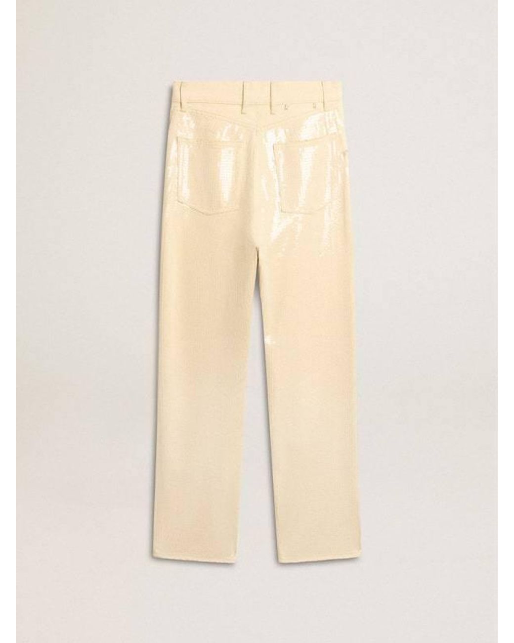 Golden Goose Deluxe Brand Natural Kim Sequin Embellished Jeans