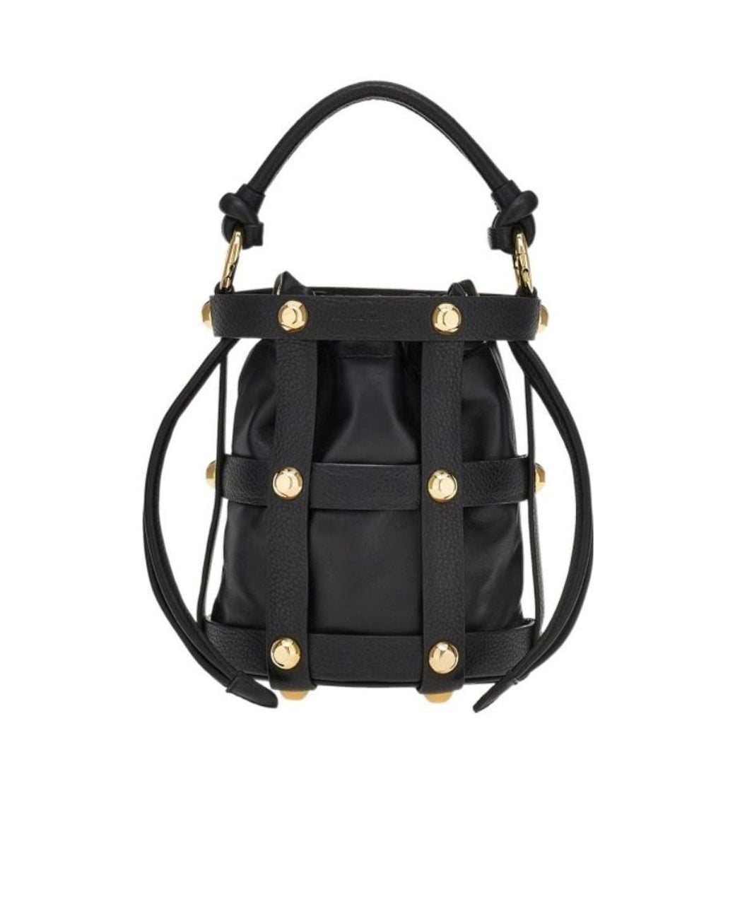 Ferragamo Black Cage Bucket Bag