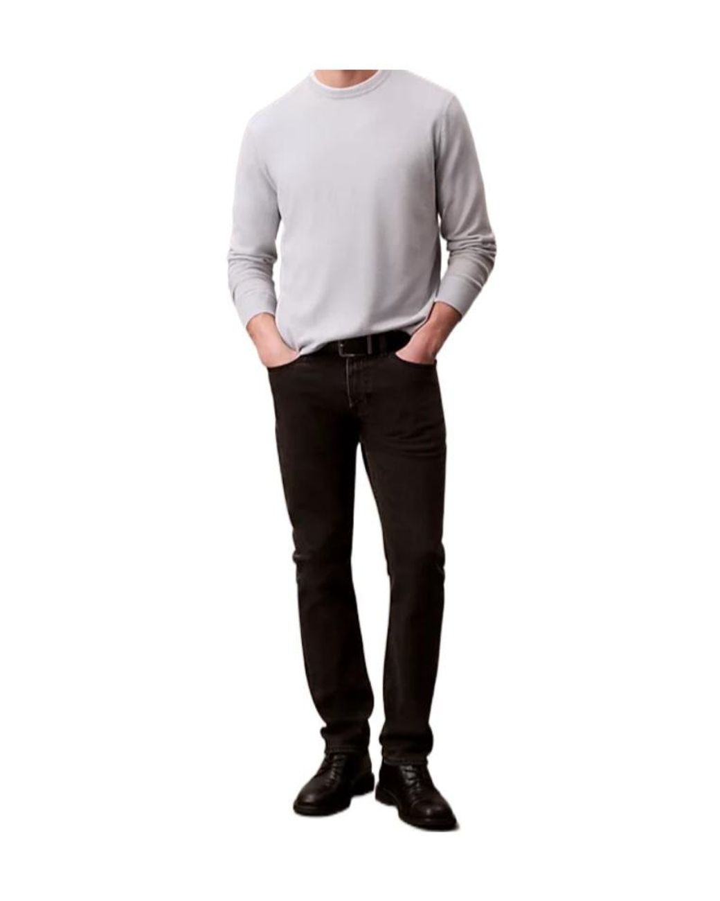 Calvin Klein Gray Slim Fit Jeans for men