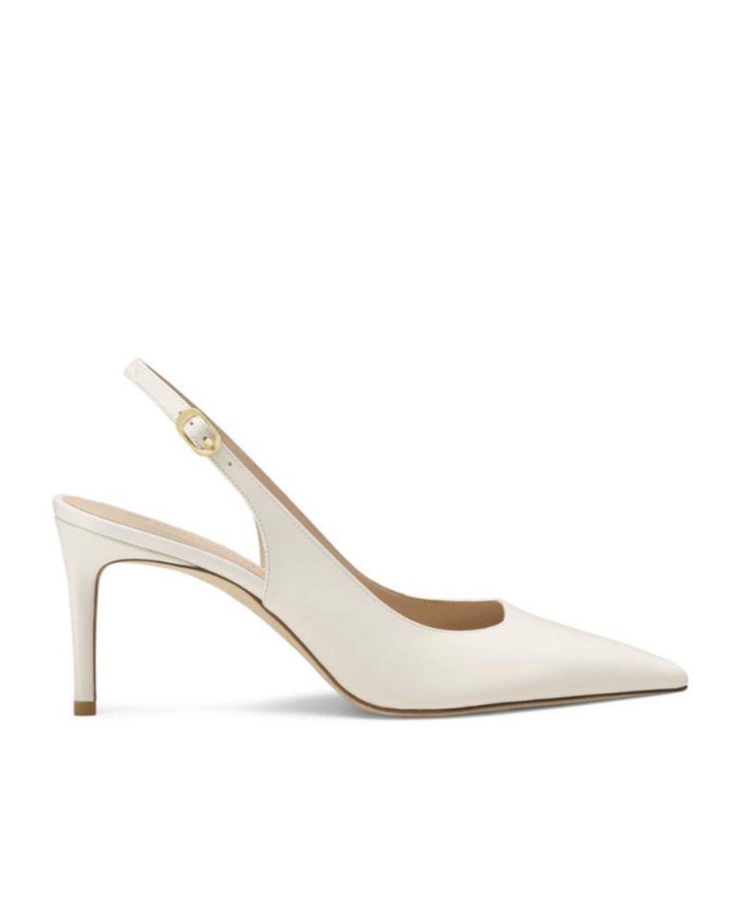 Stuart Weitzman White Stuart Power Slingback 75