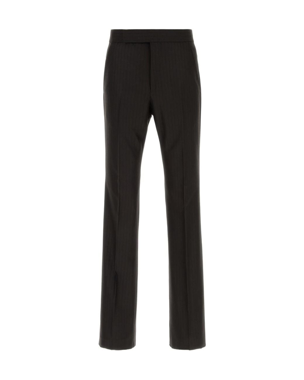 Tom Ford Black Embroidered Twill Casual Trousers for men