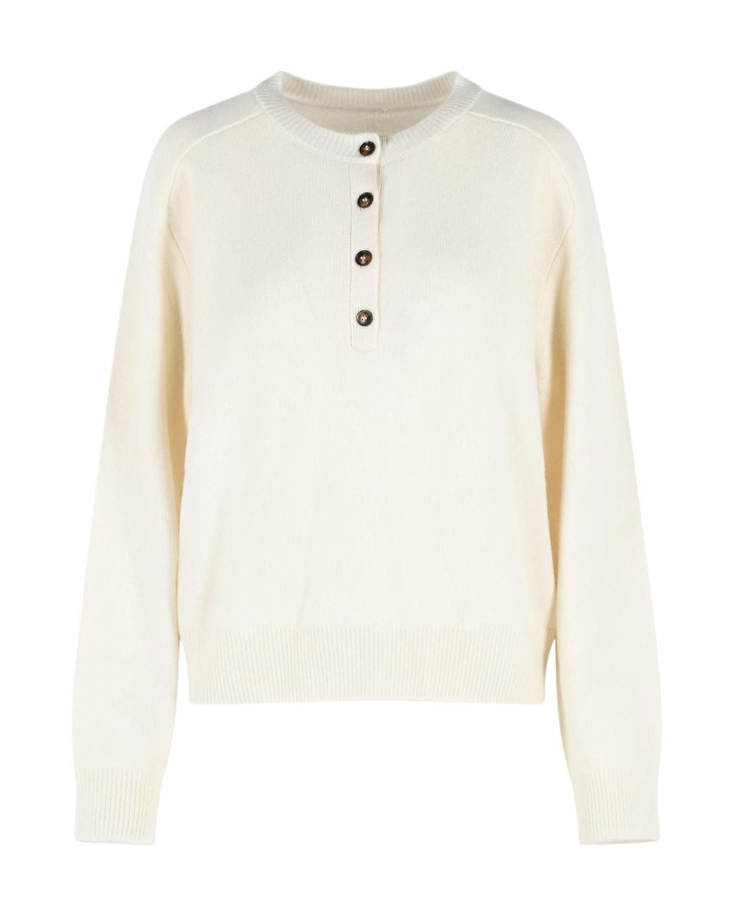 Loulou de Saison White Malo Henley Sweater