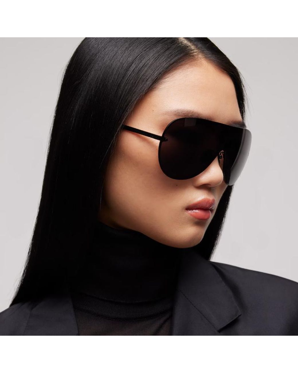 Gucci Black Pilot-Frame Sunglasses
