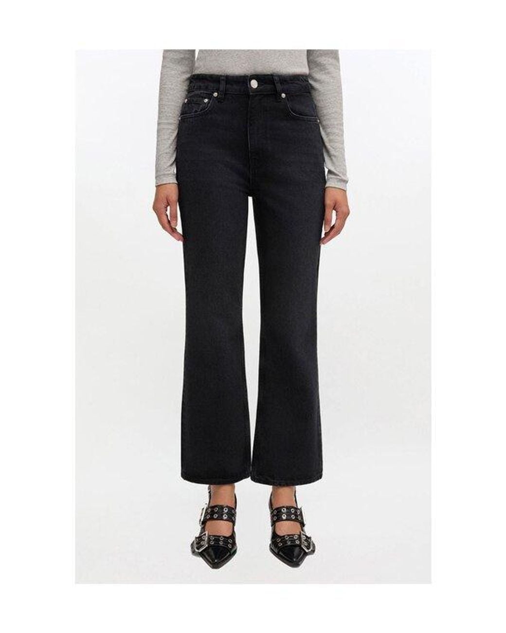 Ganni Blue Betzy Cropped Jeans