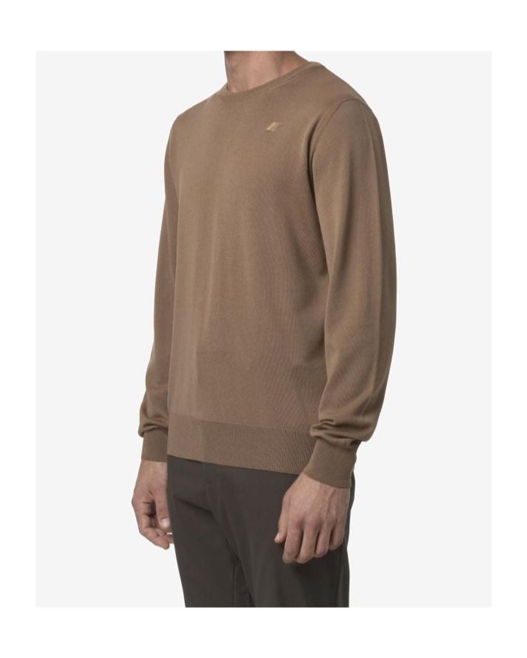 K-Way Brown Crew Neck Sweater for men