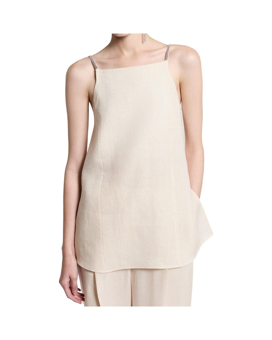 Peserico Natural Sleeveless Tank Top