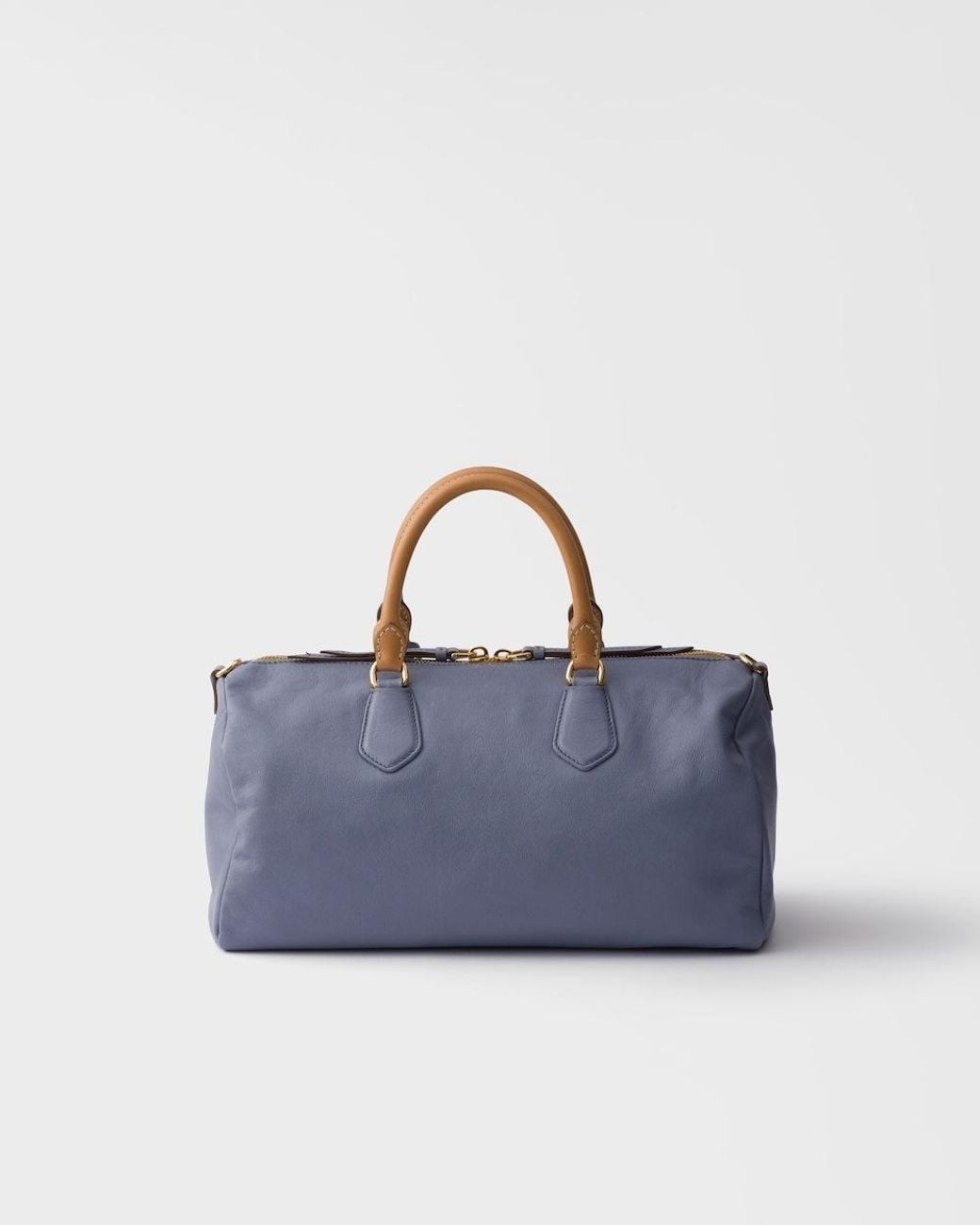 Prada Blue Evasion Large Leather Top-Handle Bag
