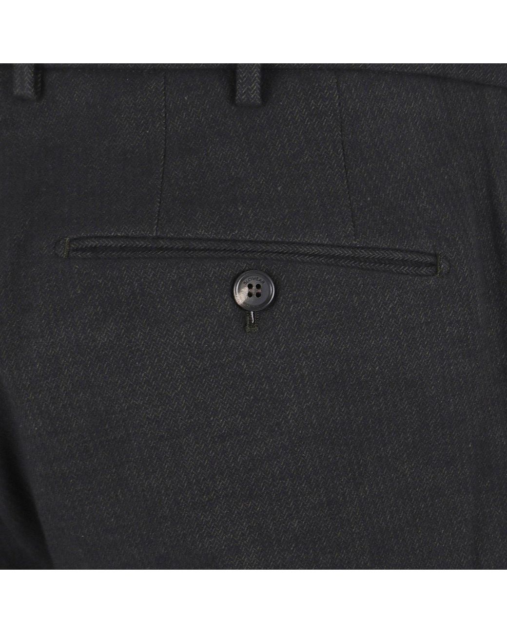 Incotex Black Tailored Wool Pants for men