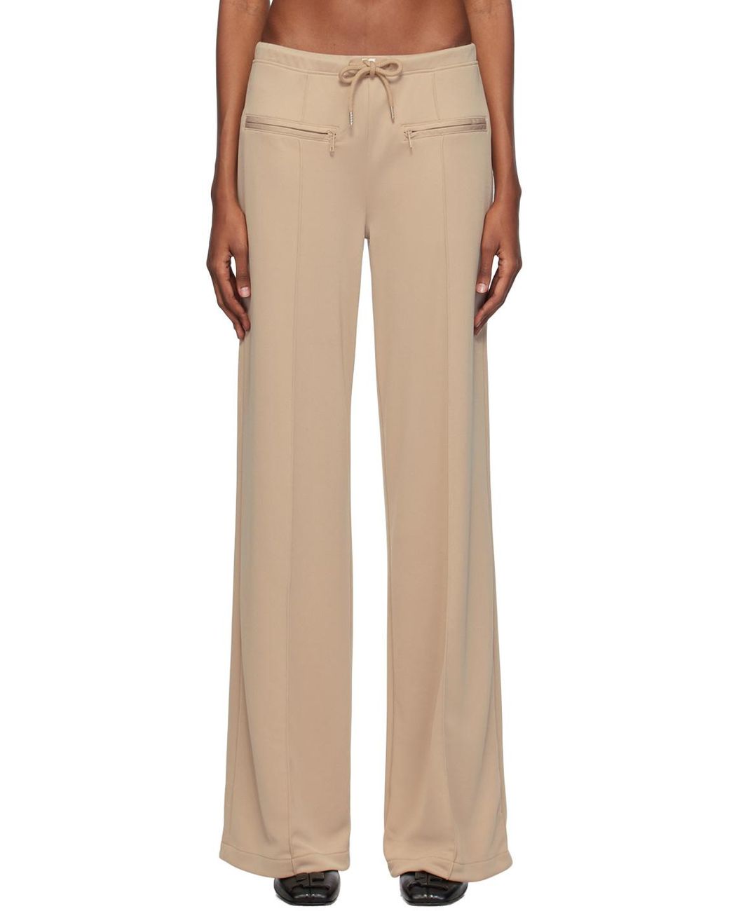 Courreges Natural Courrèges Mid-Rise Drawstring Pants