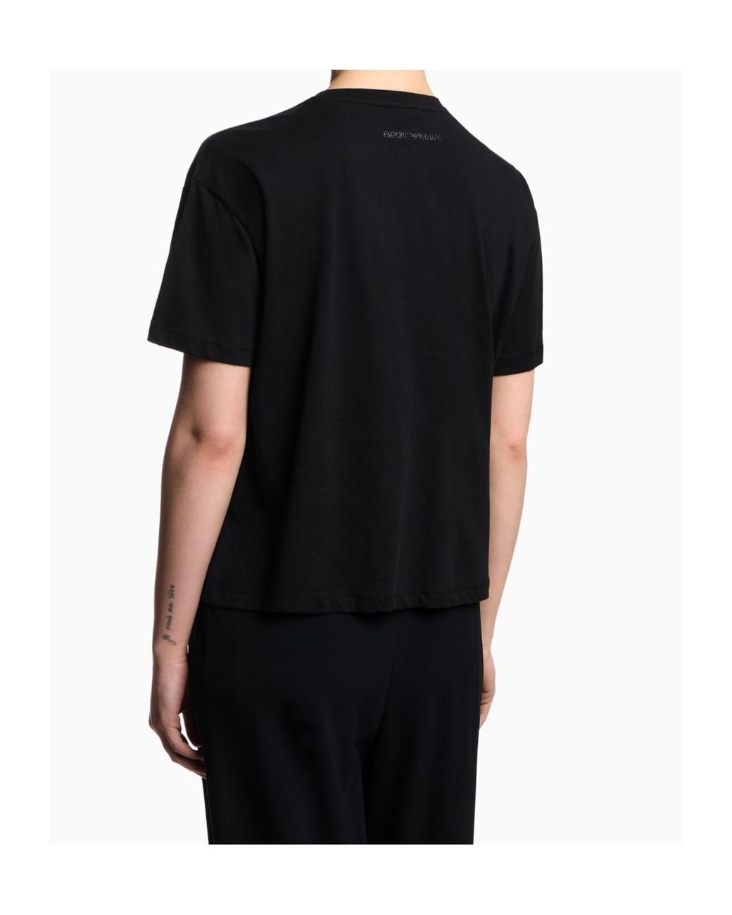 Emporio Armani Black Embellishment T-Shirt