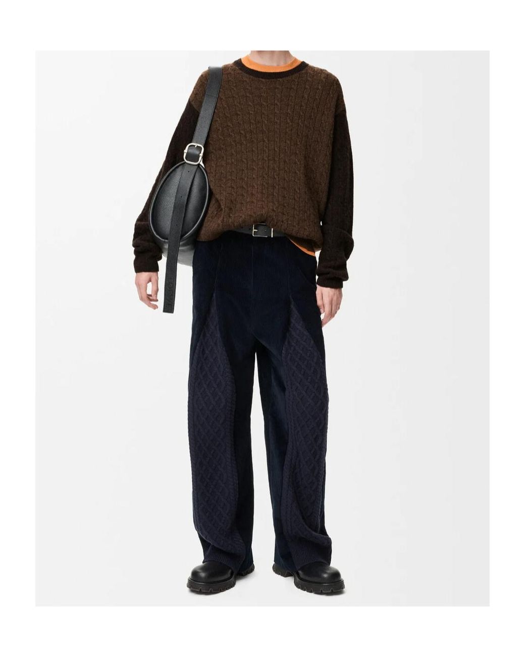 Loewe Brown Crew-Neck Sweater for men