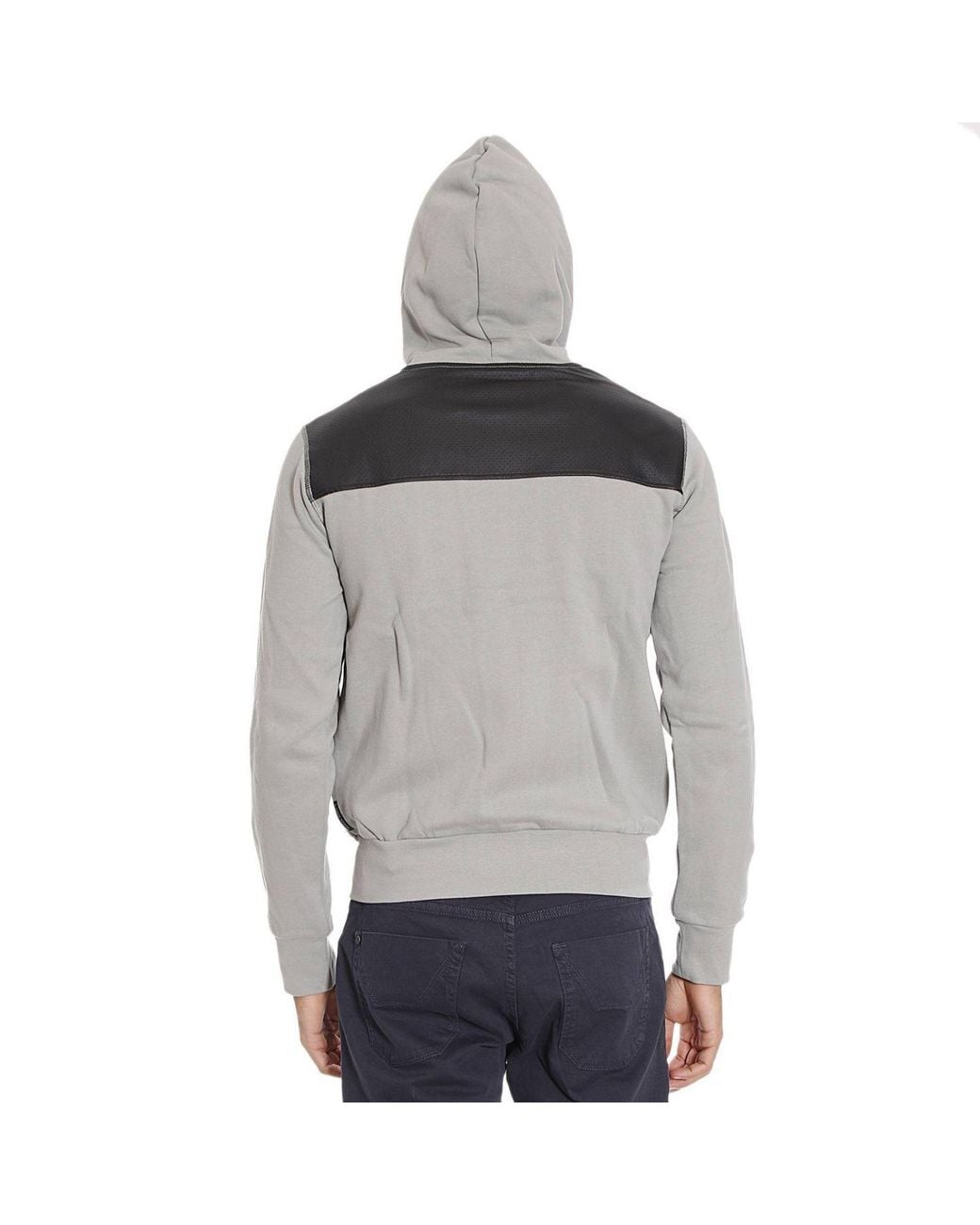 Armani Jeans Gray Hooded Casual Jacket for men