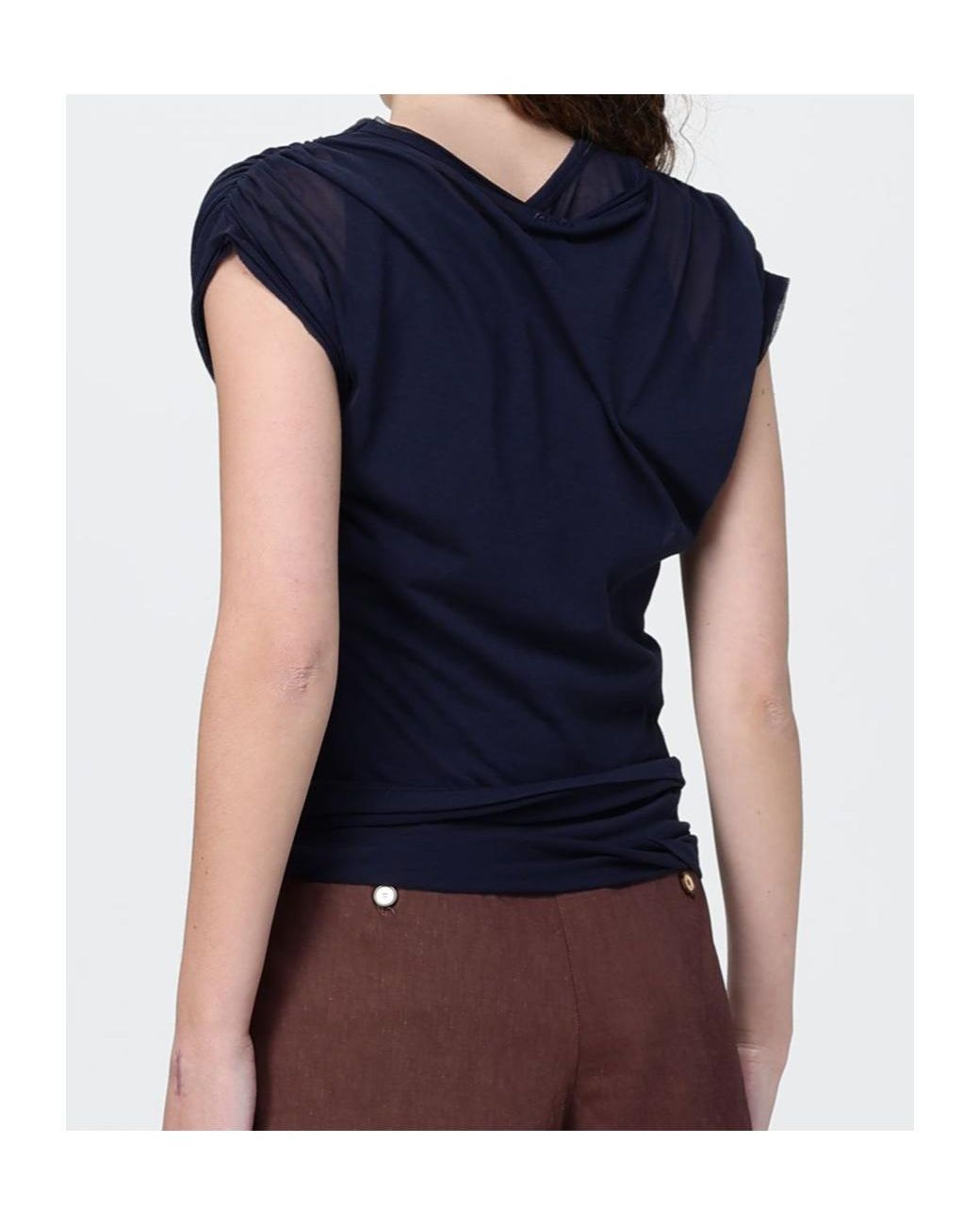 Pinko Blue Layered-Design T-Shirt