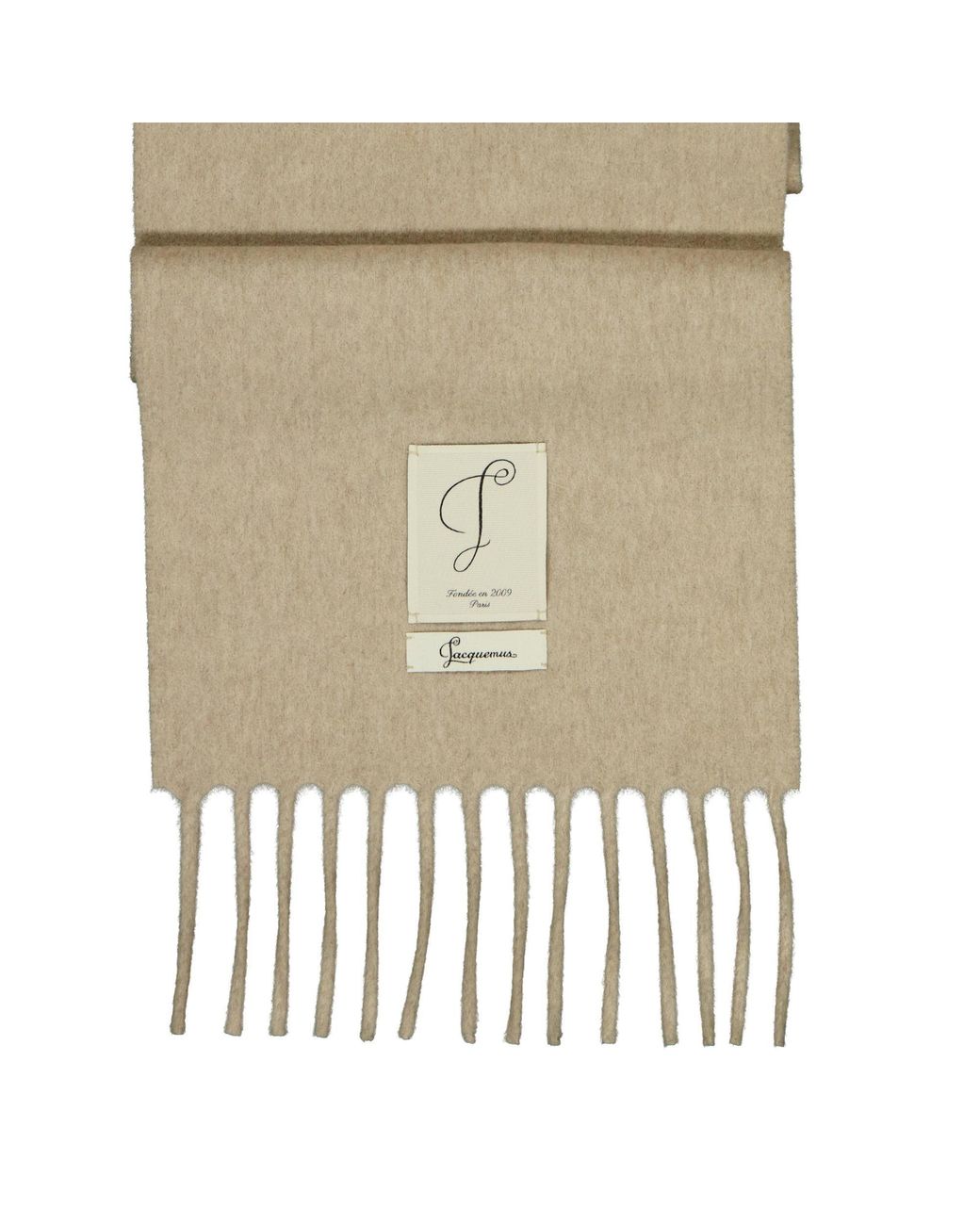 Jacquemus White Fringe Scarf