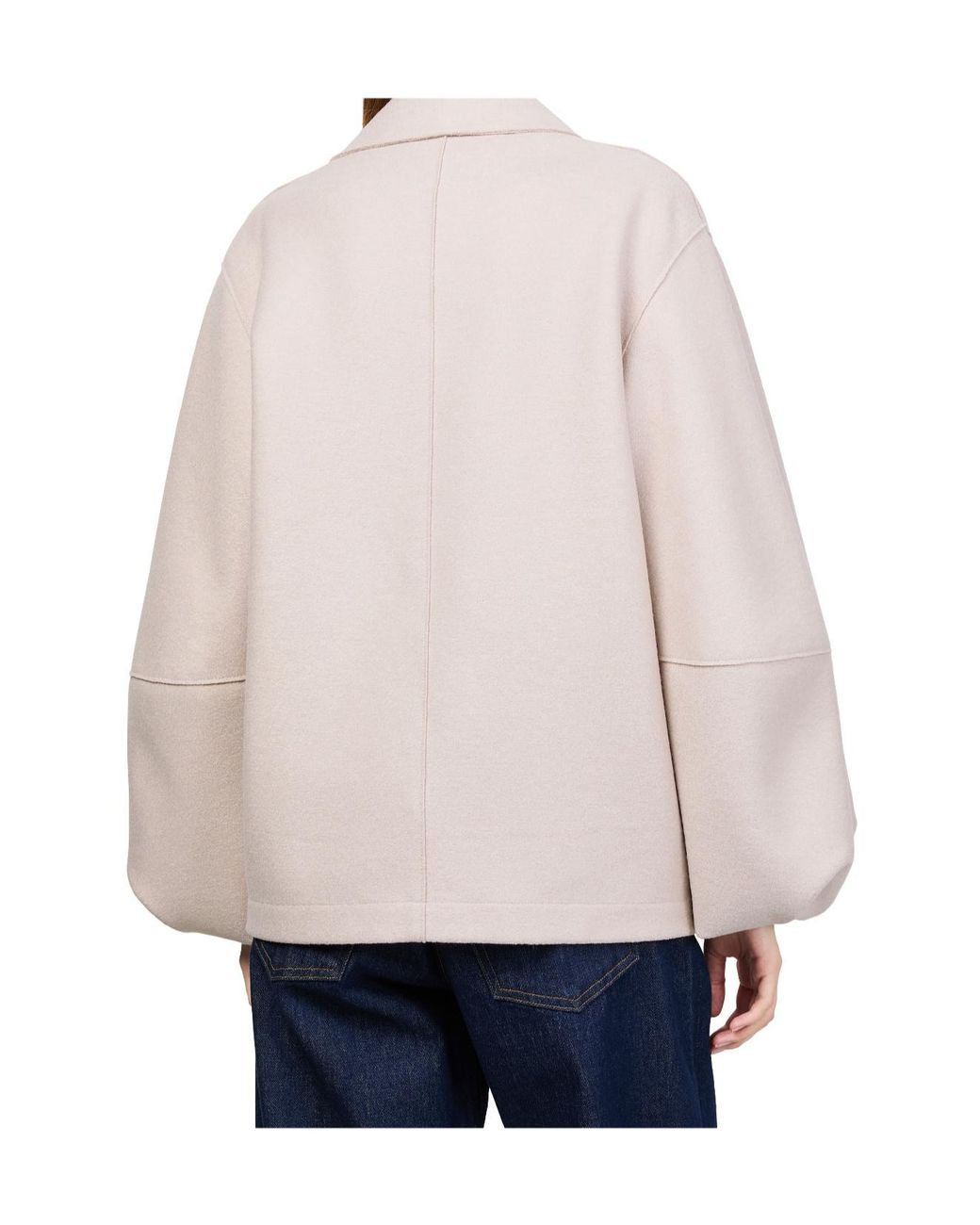 Harris Wharf London Natural Puff-Sleeved Jacket
