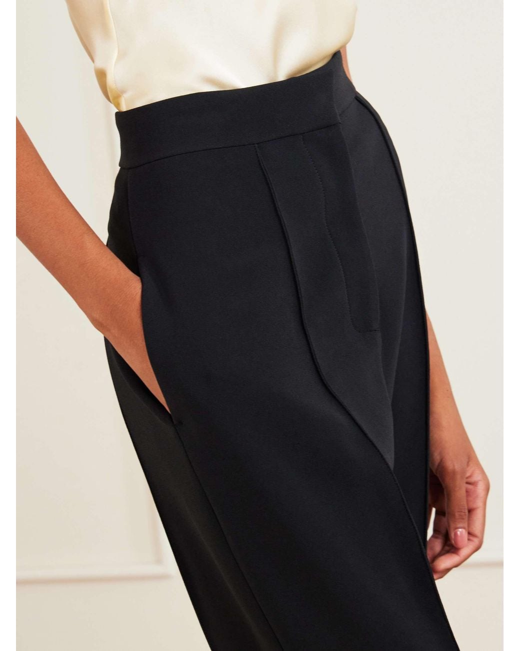 Stella McCartney White High Rise Tapered Leg Trousers