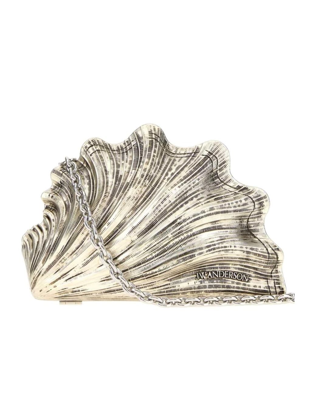 J.W. Anderson Natural Jw Anderson Shell Metal Clutch Bag
