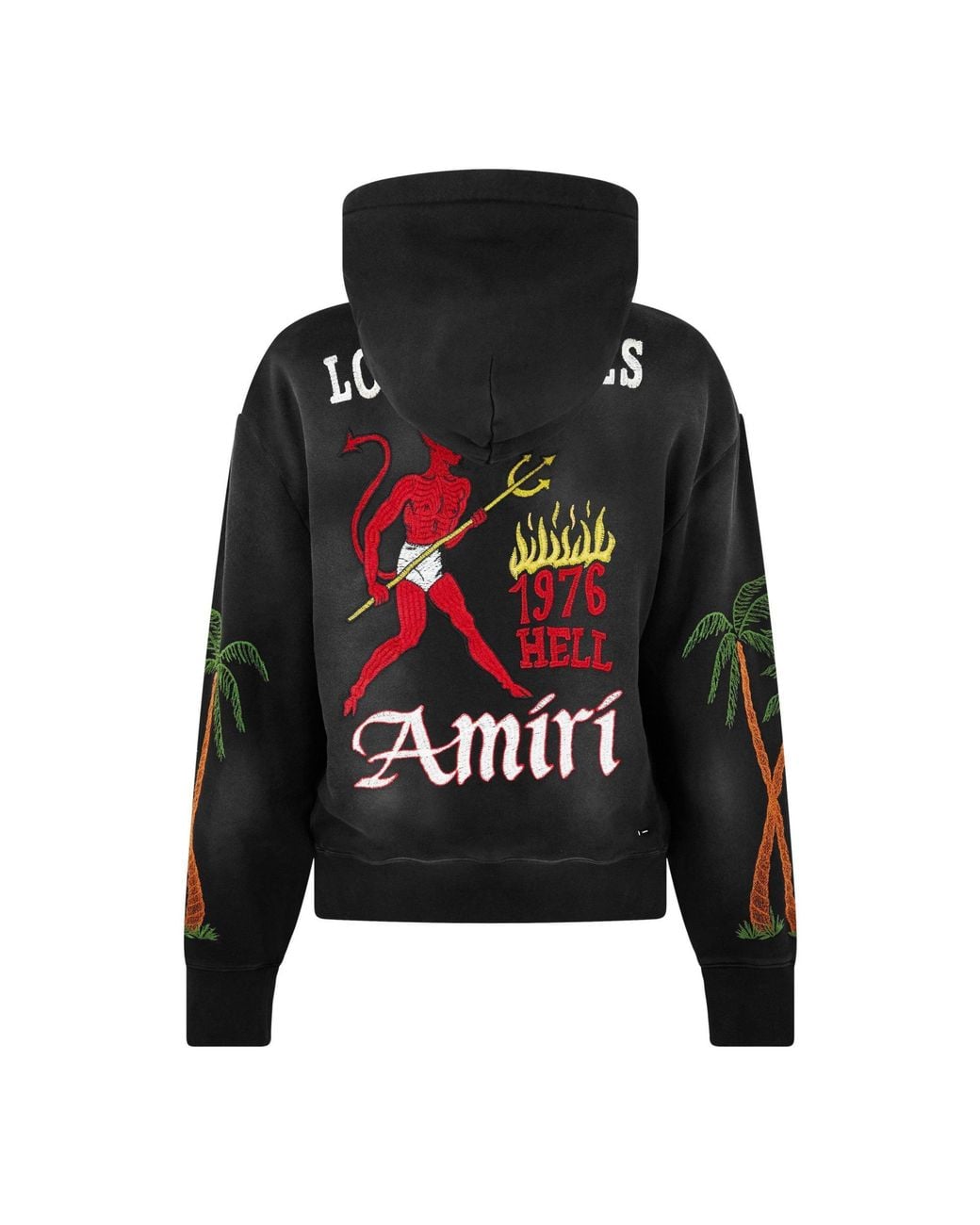 Amiri Black Over-The-Head Hoodie for men