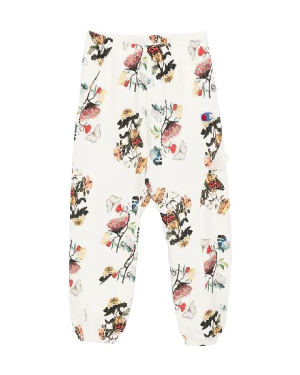 Undercover White X Champion Floral-Print Track Pants